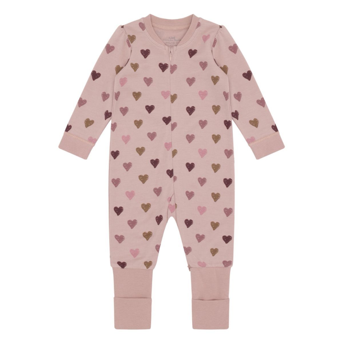 Hust And Claire - Heldress i Ull og Bambus Manu Hearts Puff Adobe Rose