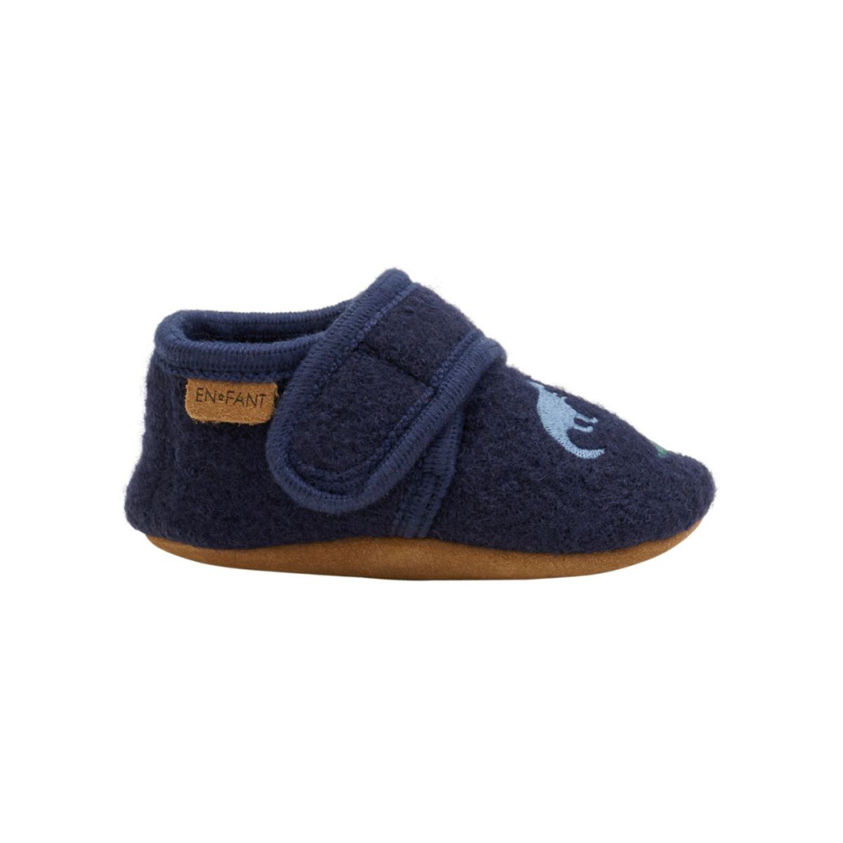 En Fant - Ulltøfler Dinosaur Dark Navy