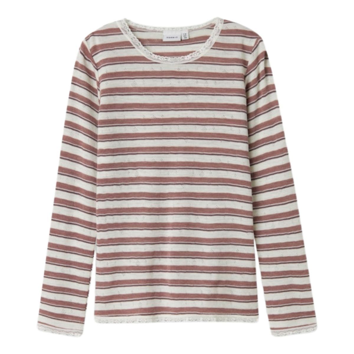 Name It - Trøye Ull Jr Wang Stripe Antler/ Snow White