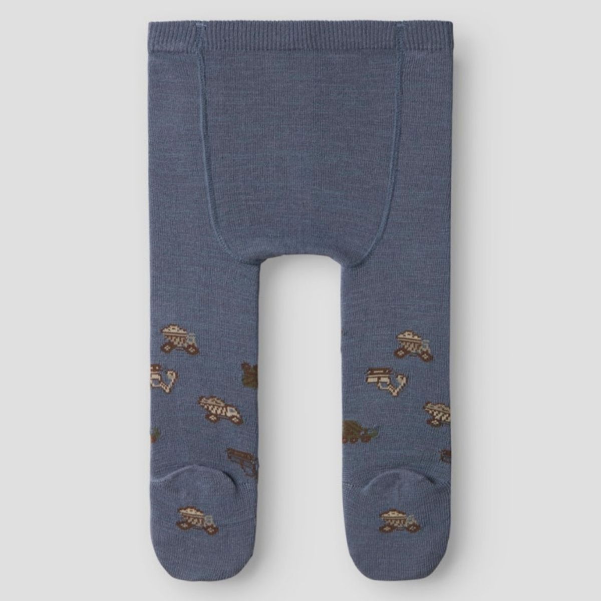 Name It - Strømpebukse Baby Ull/ Bomull Wak Folkstone Gray Working Machines