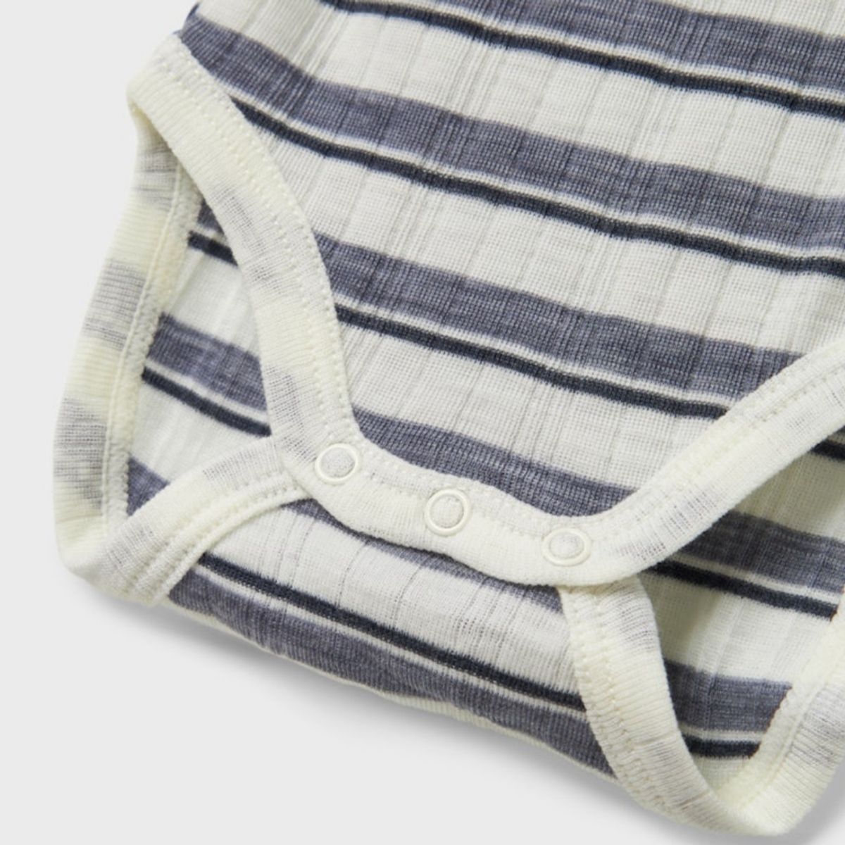 Name It - Body Ull Baby Wang Stripe Folkstone Gray/ Snow White