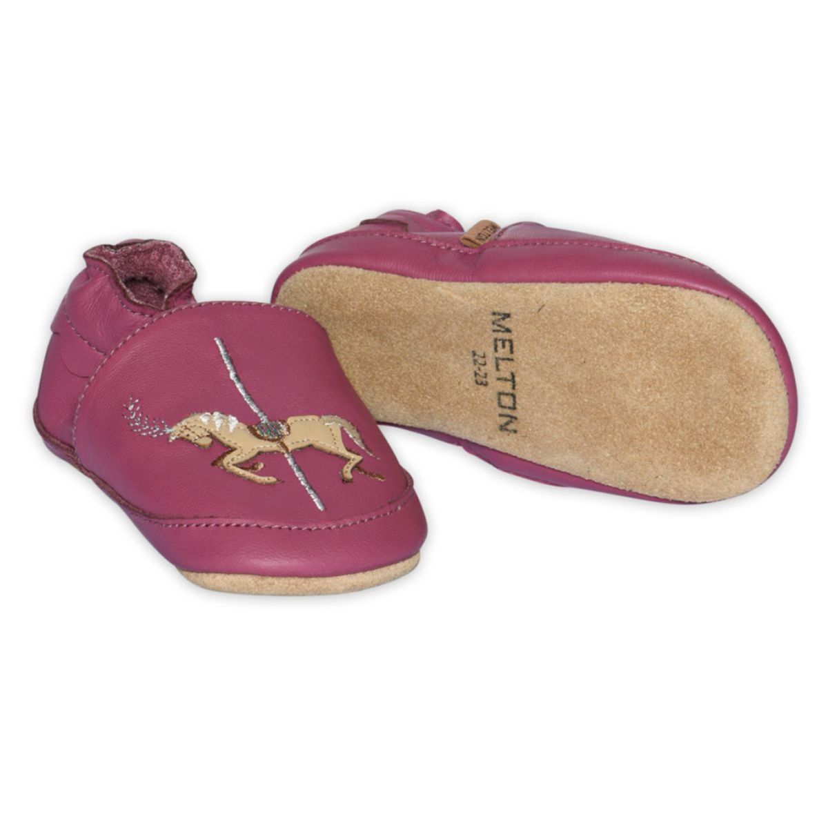 Melton - Tøfler i Skinn Carousel Red Violet