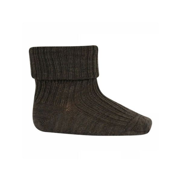 Hovedbilde MP - Sokker Ull Baby Ribb Brown Melange