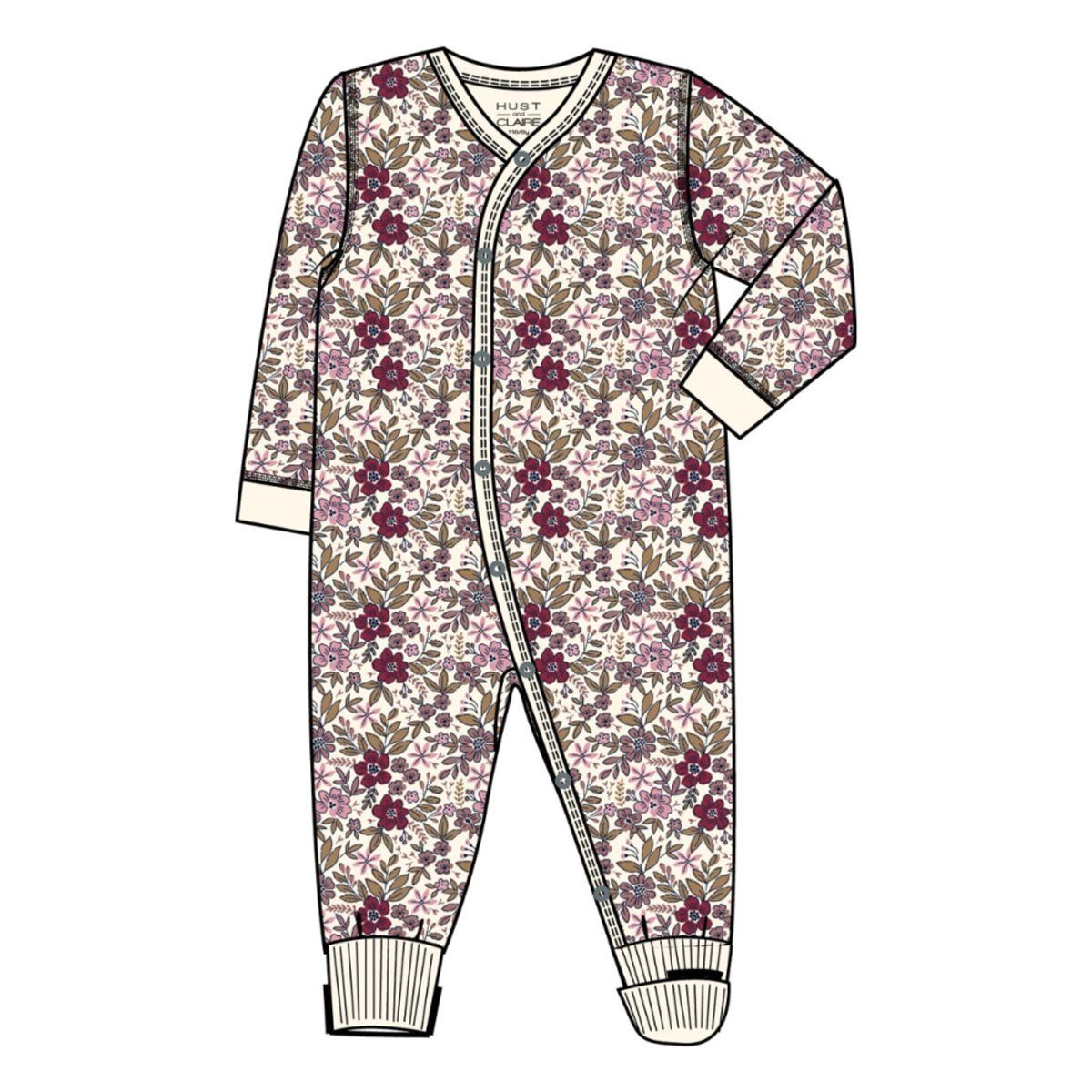 Hust And Claire - Heldress i Ull og Bambus Manu Flor Off White