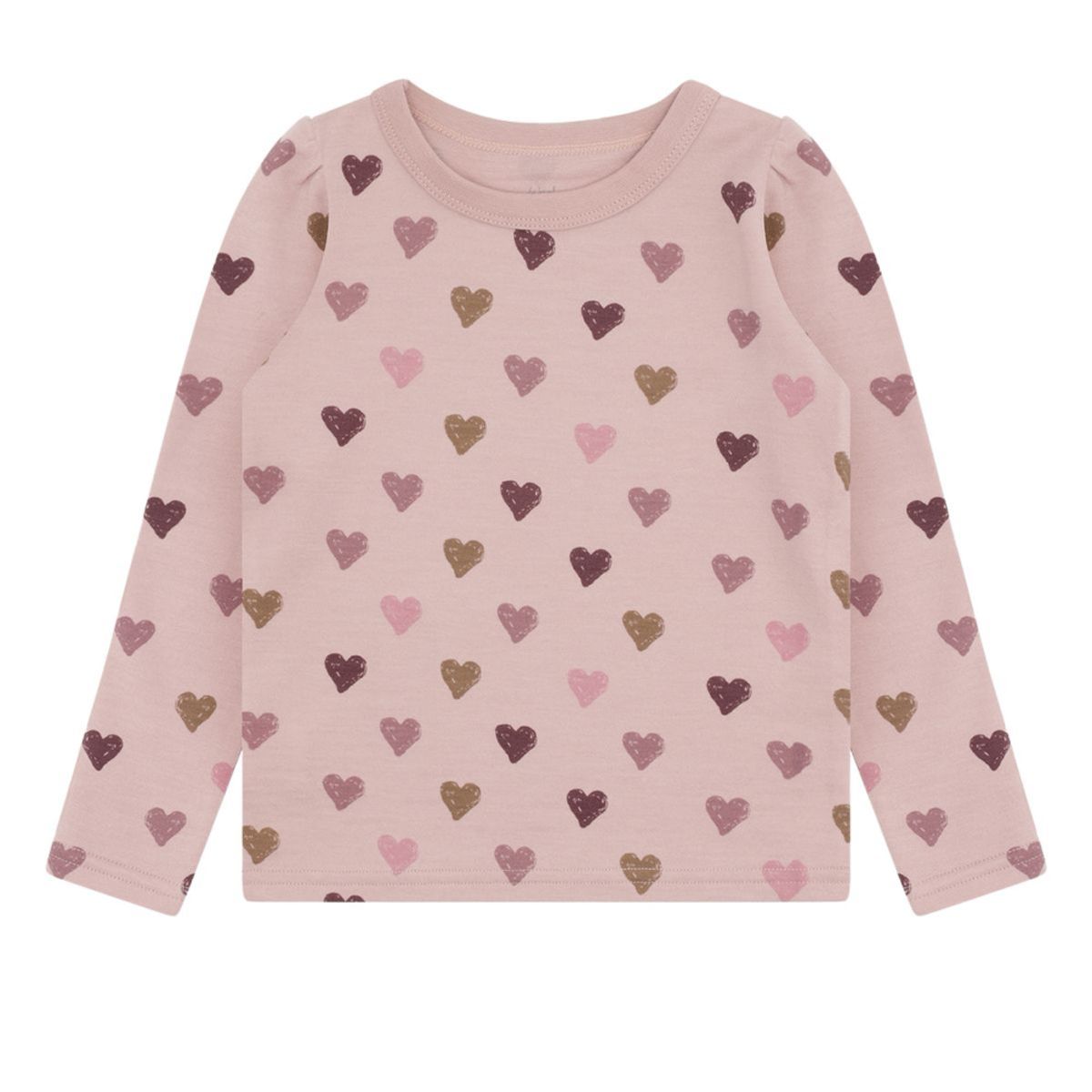 Hust And Claire - Trøye Ull/ Bambus Abba Hearts Puff Adobe Rose
