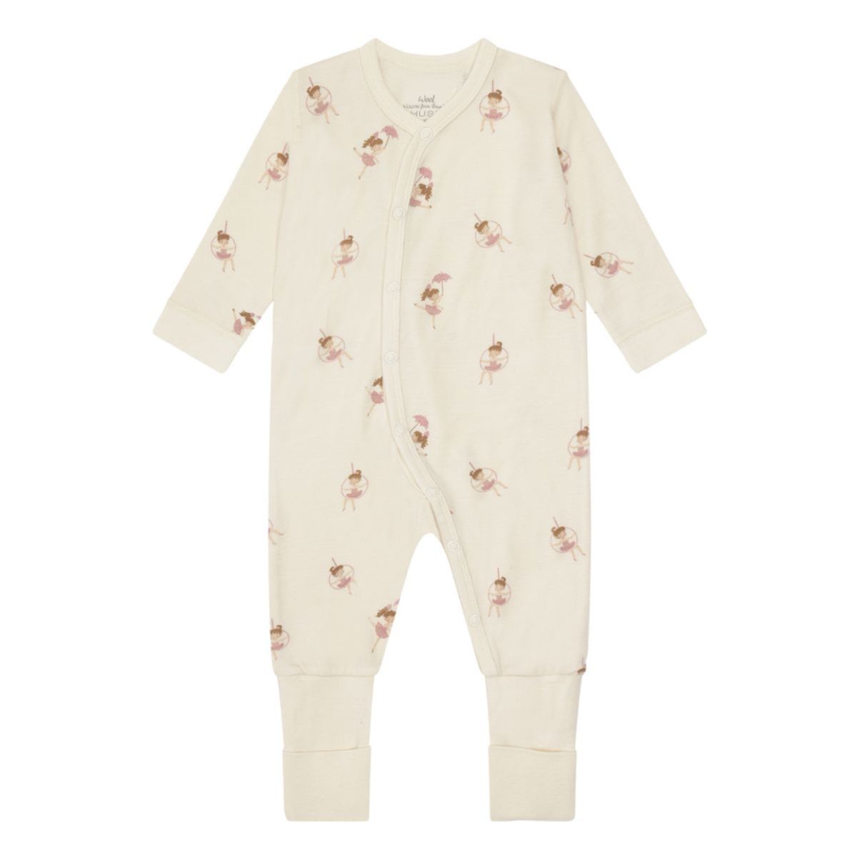 Hust And Claire - Heldress i Ull og Bambus Manu Line Dancer Off White