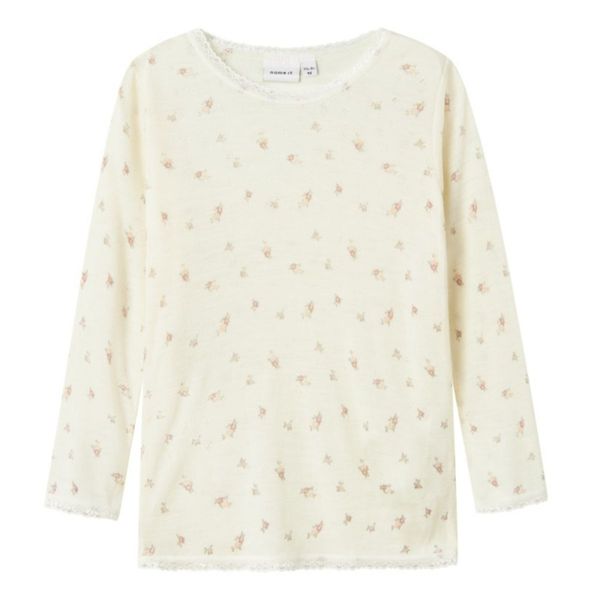 Hovedbilde Name It - Trøye Ull Wang Small Flowers Snow White